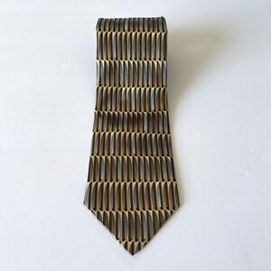 Palatina 100% Silk Necktie Geometric Pattern 58x3.25
